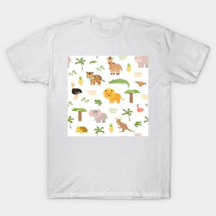 Safari cute cartoon animals T-Shirt